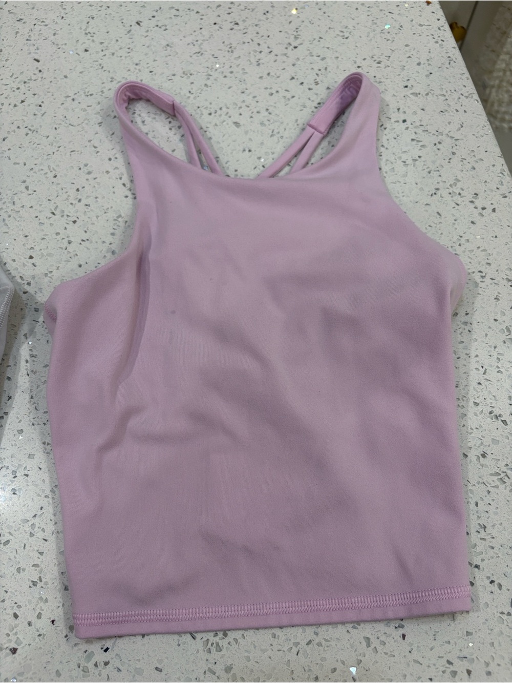 Athletic All in Motion & Athleta Works Girls' Tank Tops - white and Light Pink - Picture 6 of 8